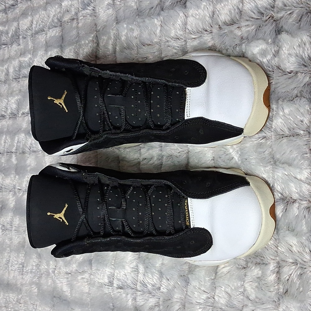 Jordan 13 Retro GG Mid City of Flight Size 7Y -  Black White (439358-021)